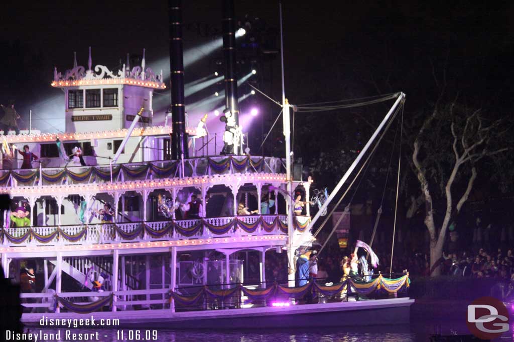 The Princess and the Frog stuff was removed for Fantasmic