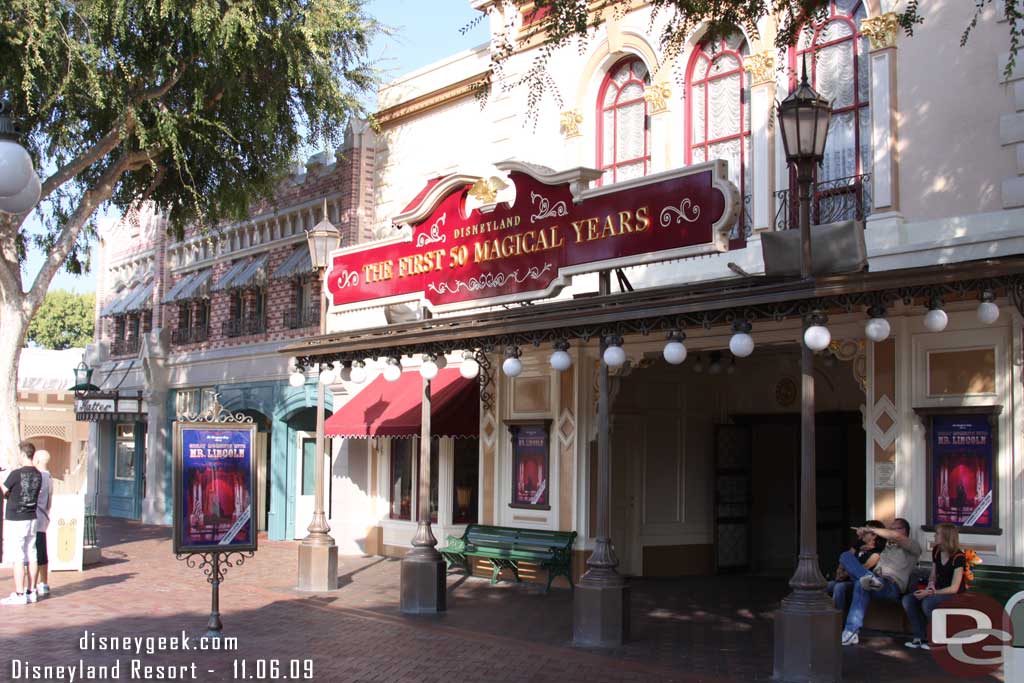 Still the old 50 Magical Years sign, Lincoln should be coming soon..