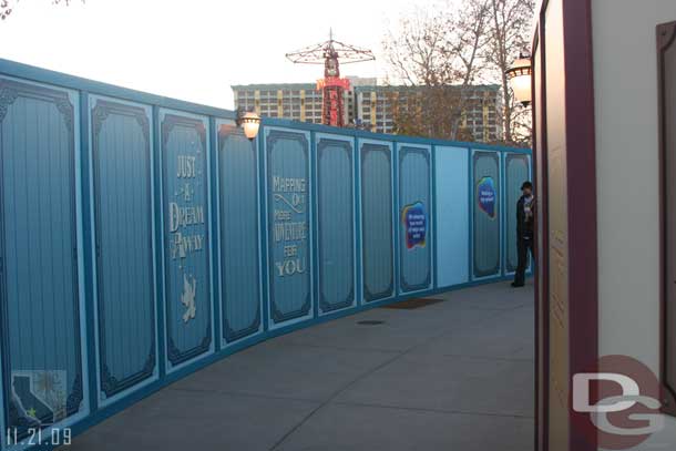 You now go through a small wall walkway to get to the Bay Area (walking on the Pier side of the fountain structure)