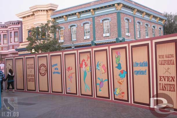 More new wall blocking the work on the parade route