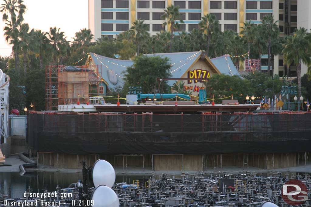 Not much visible progress out at the swings.