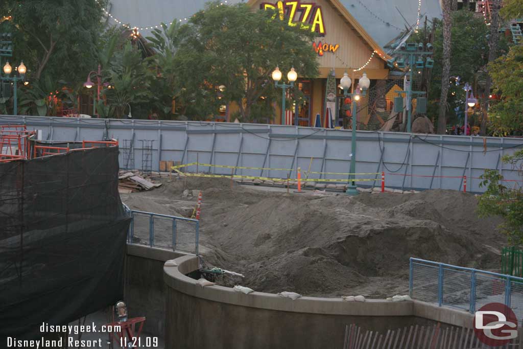 Mounds of dirt being moved around in the old SS Rustworthy area and the Swings.