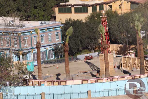 The section of the parade route they are working on near the fountain.  Looks like the demo work is all done and its just dirt now.