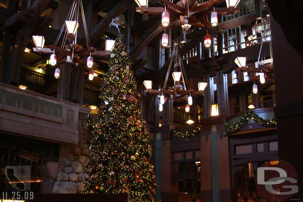 Next stop the Grand Californian which had its Christmas decorations up now.