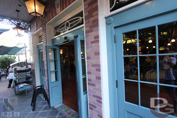 The work on the new automatic doors at the French Market are done.