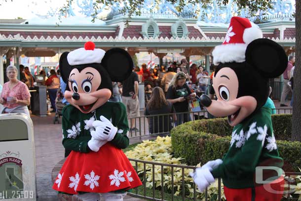 Mickey and Minnie out front for pictures