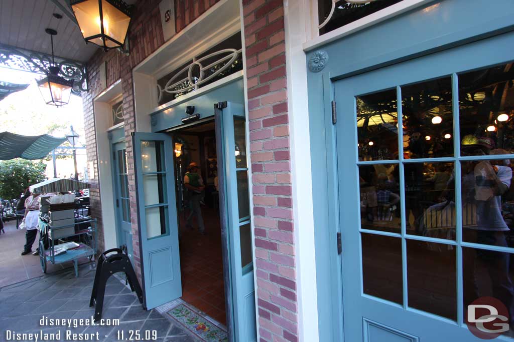 The work on the new automatic doors at the French Market are done.