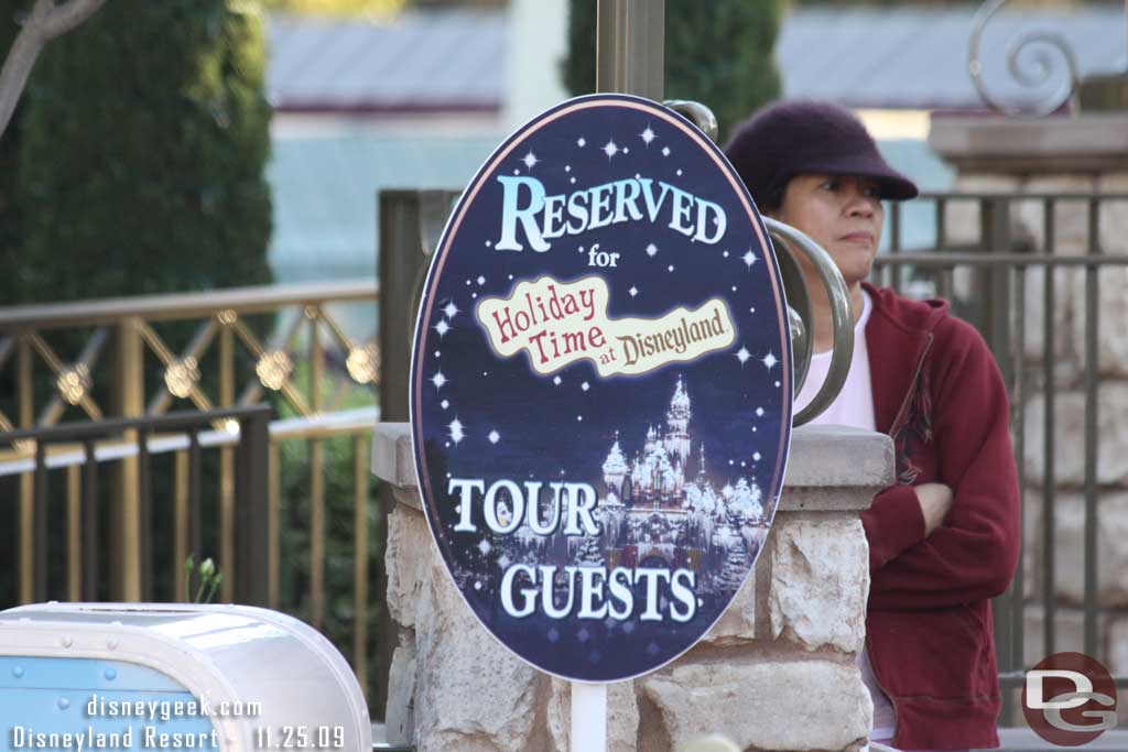 If you go on the tour you get reserved seating for the parade across from Small World.