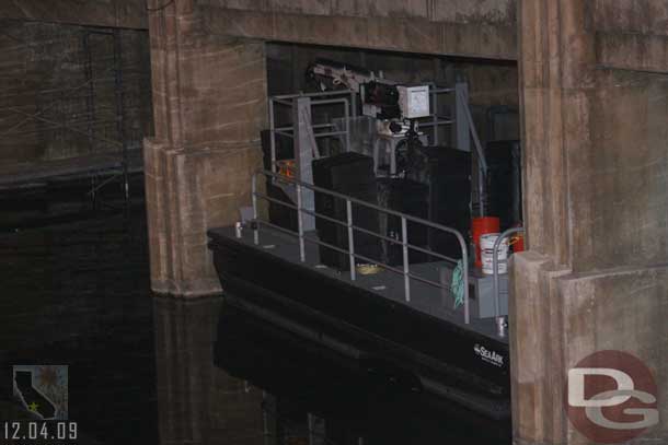 The one boat was parked under the walkway, wonder if this will be its permanent port.