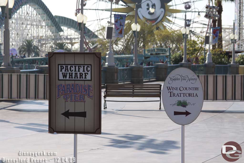 Noticed another sign up on the blocked off walkway to direct people either direction. 