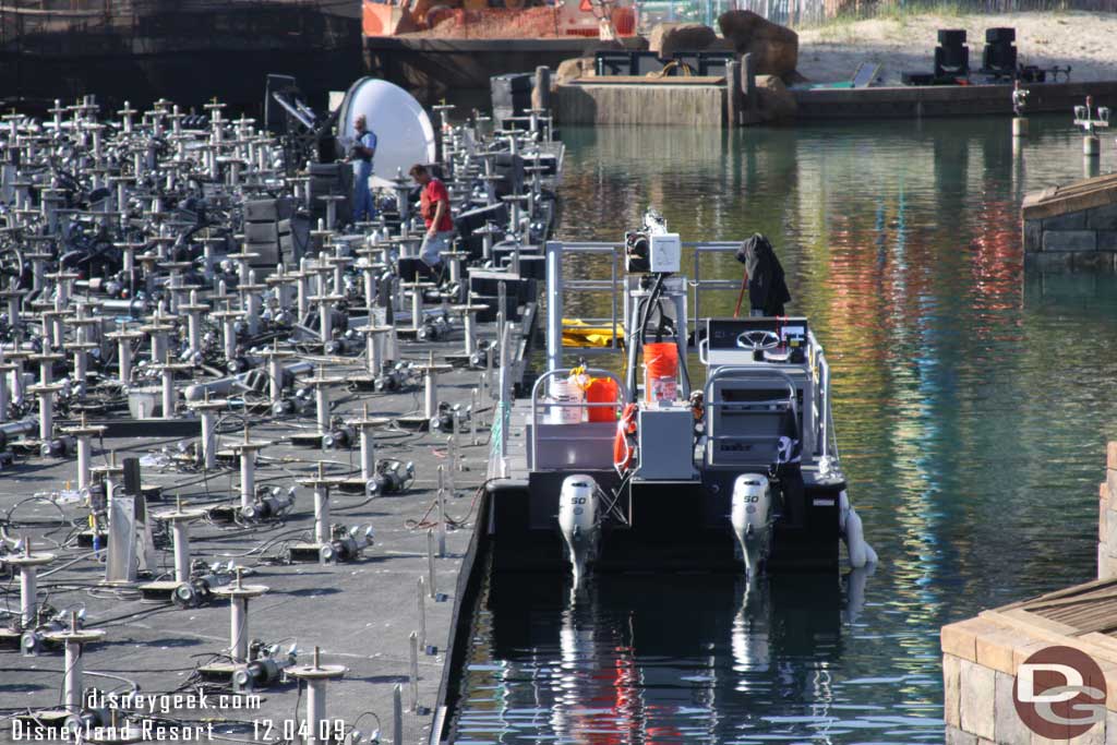 One of the work boats