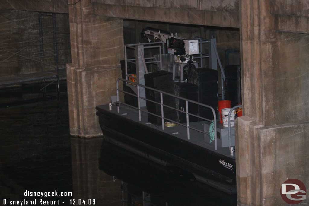 The one boat was parked under the walkway, wonder if this will be its permanent port.