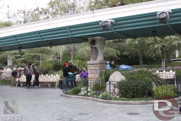 They moved the smoking area back to under the Monorail track across from the Matterhorn.