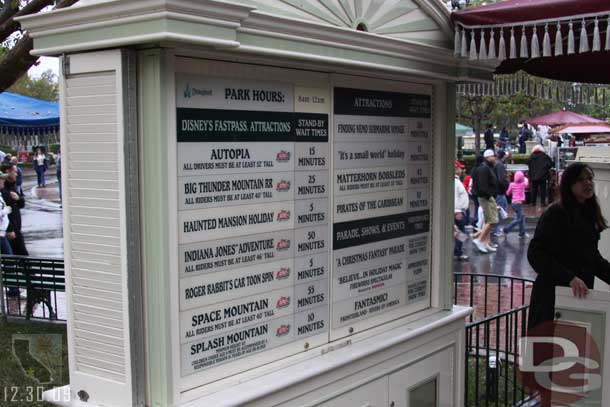 The wait times around 11:22am.