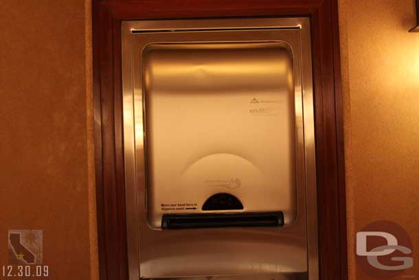 Noticed they now have automated towel dispenses in the mens room near Whitewater Snacks.