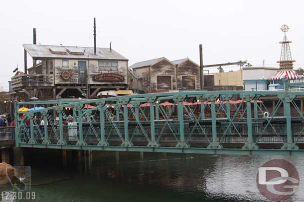 Noticed some lights on the Wharf bridge