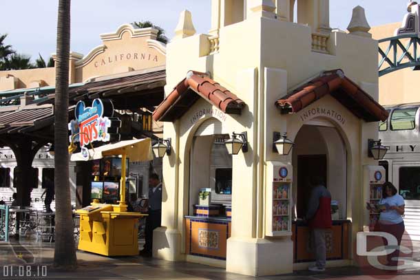 The DVC booth from the backlot has relocated due to the Red Car work.