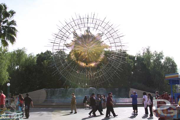 The fountain is filled and running again.