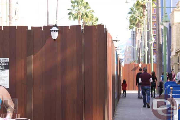 The sidewalks are open on both sides, here is the one nearest Playhouse Disney.  Which has a new addition to it (better pictures toward the end of this update).