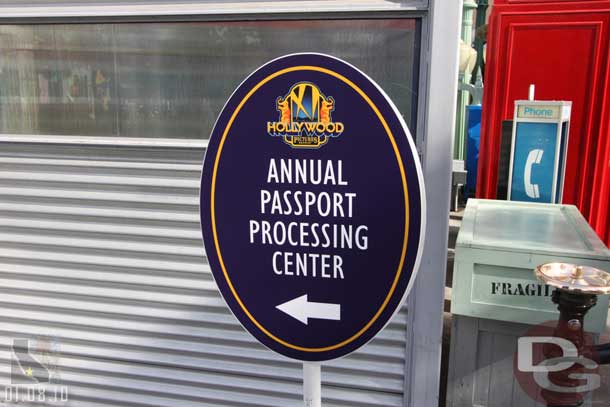 A new Annual Pass processing center has opened in part of the old Hollywood and Dine