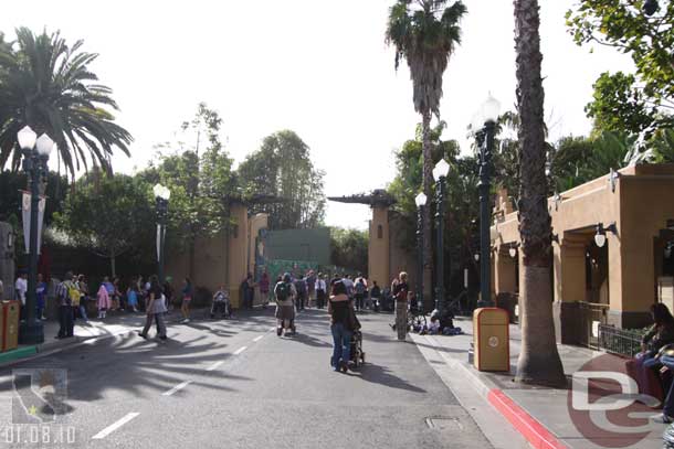 The new walkway is open to get from Tower of Terror to Bugsland.