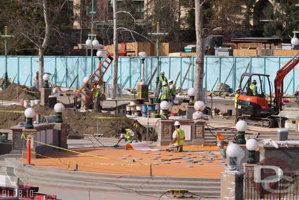 A better shot of the fountain work