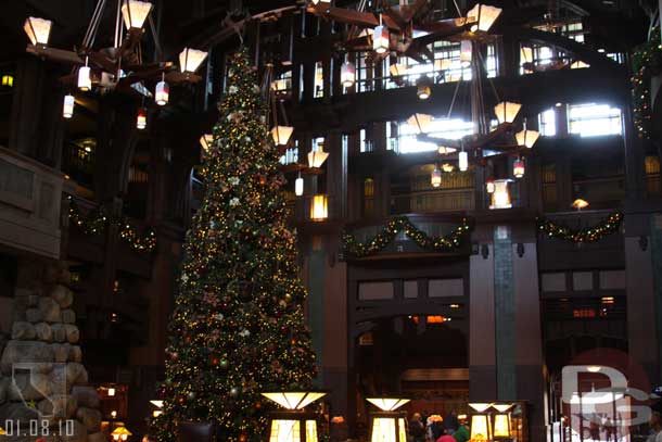 The Christmas tree was still up at the Grand Californian