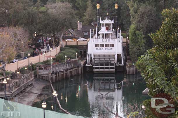 From up on the Tree house you get a great view of the River work.