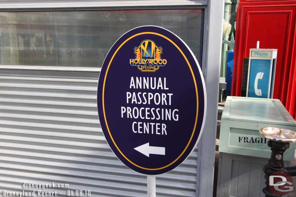 A new Annual Pass processing center has opened in part of the old Hollywood and Dine