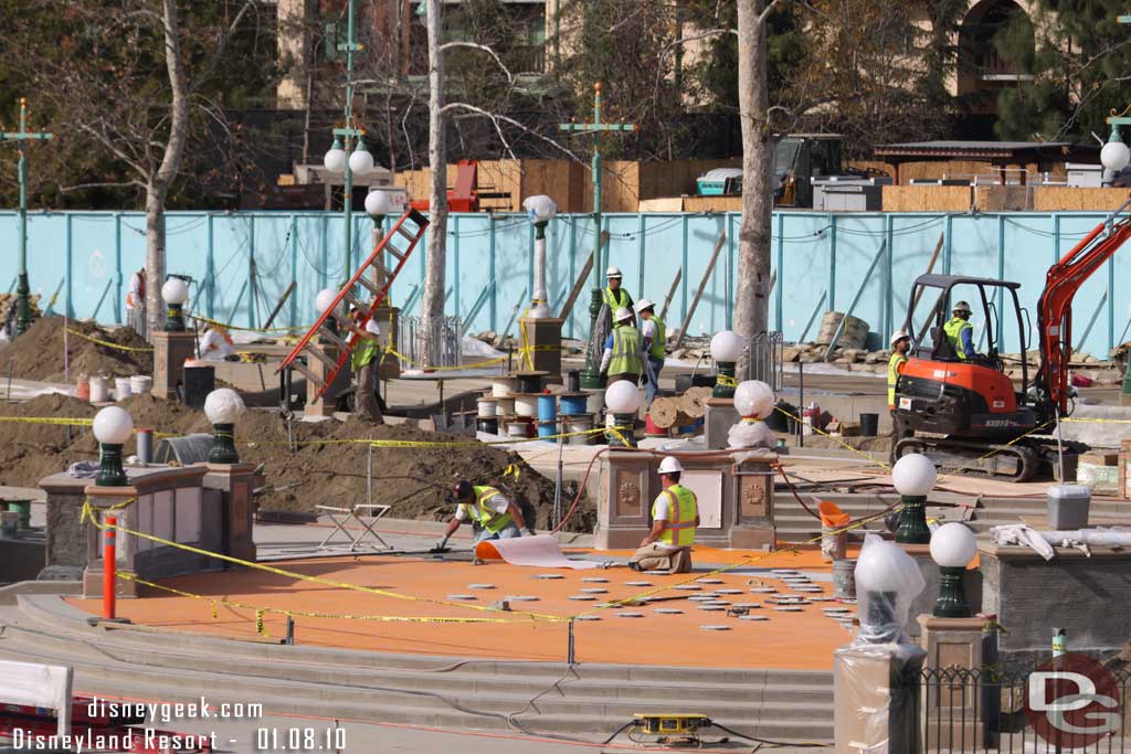 A better shot of the fountain work