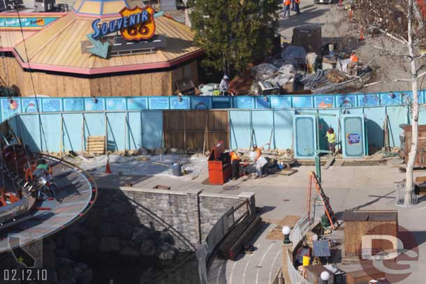 The concrete work nearest the Zephyr looks just about done.