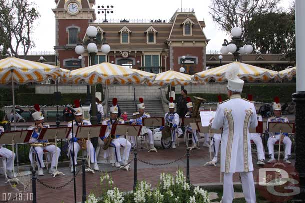 The Disneyland Band was out for an afternoon concert