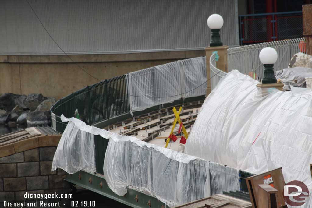 The boardwalk is still being installed