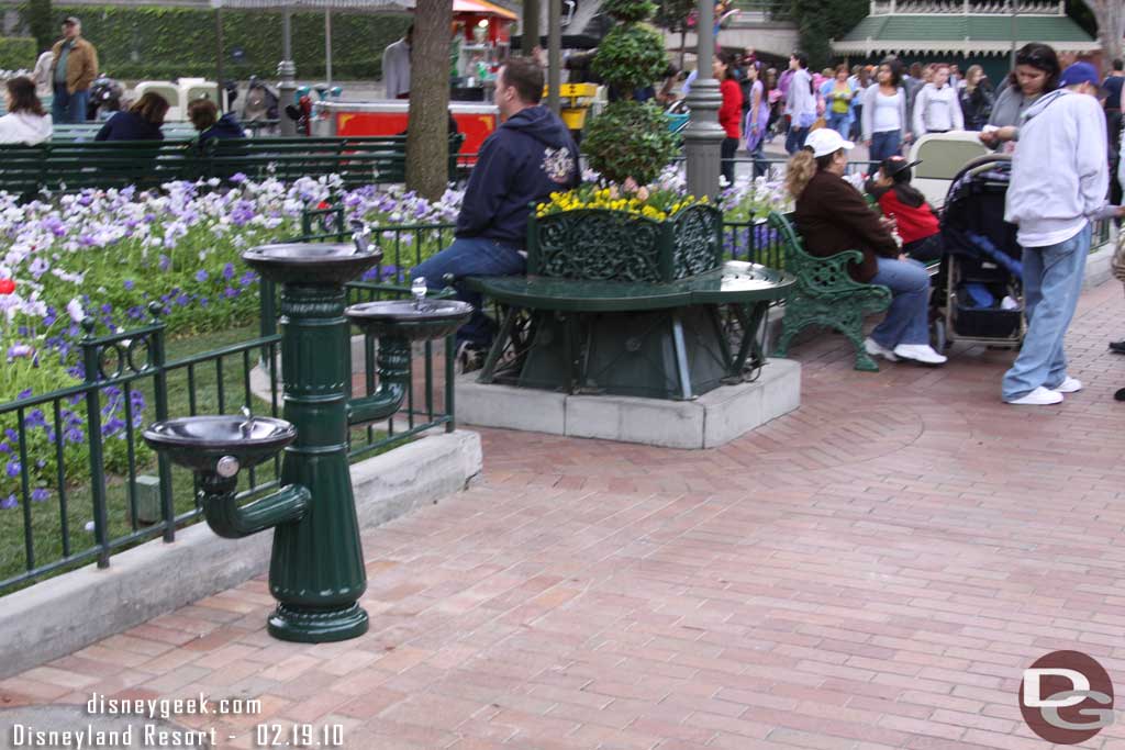 The walls are down and looks like the drinking fountain was replaced/work in the area but that is about it.