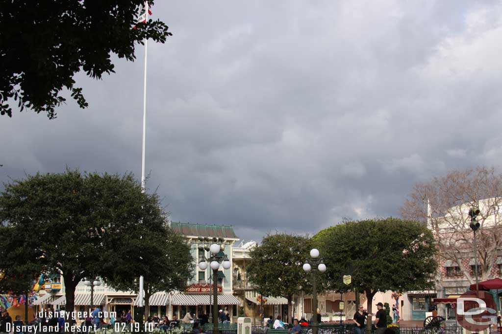 The sky looked threatening but luckily no rain until it was time to leave.