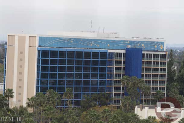 A look over at the Disneyland Hotel reveals not much has changed from this vantage point