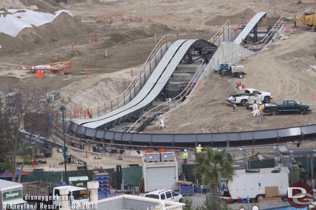 It is easy to forget the scale of this attraction.  Take a look at the two workers in the center portion of this shot.