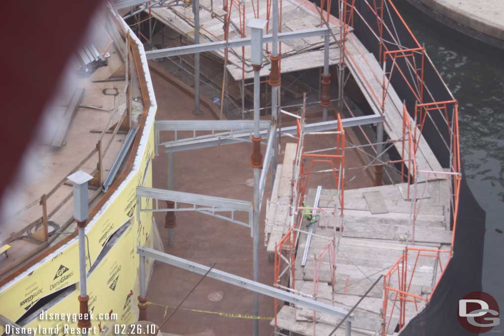 Looks like concrete has been poured at the base of the swings
