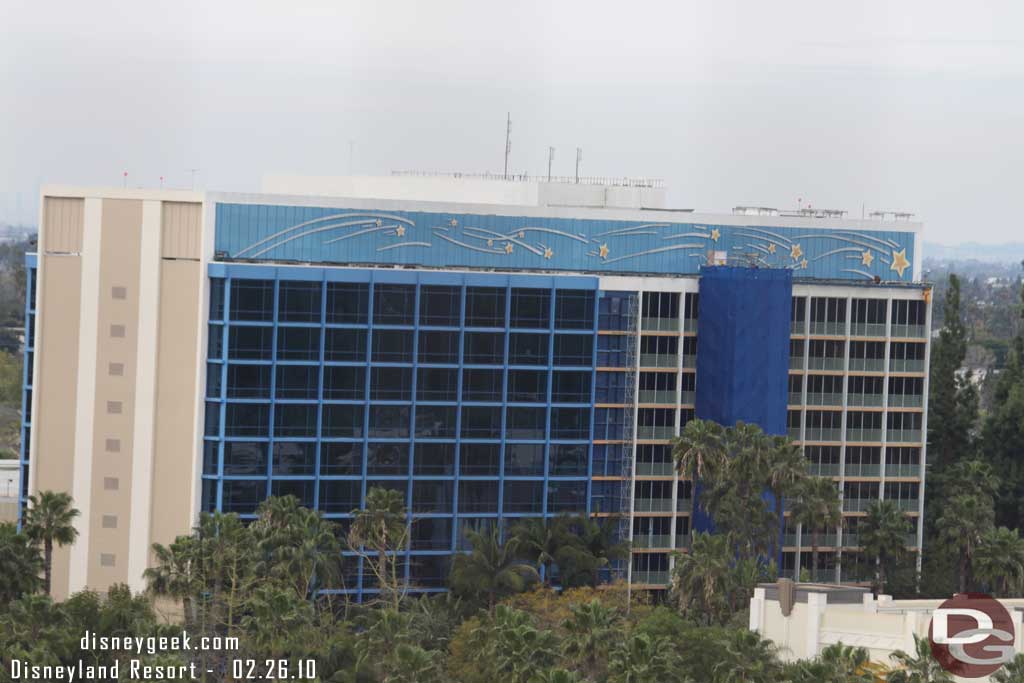 A look over at the Disneyland Hotel reveals not much has changed from this vantage point
