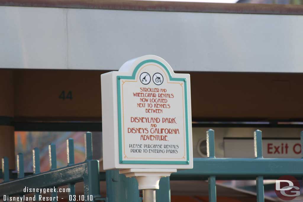 A sign at the entrance to DCA