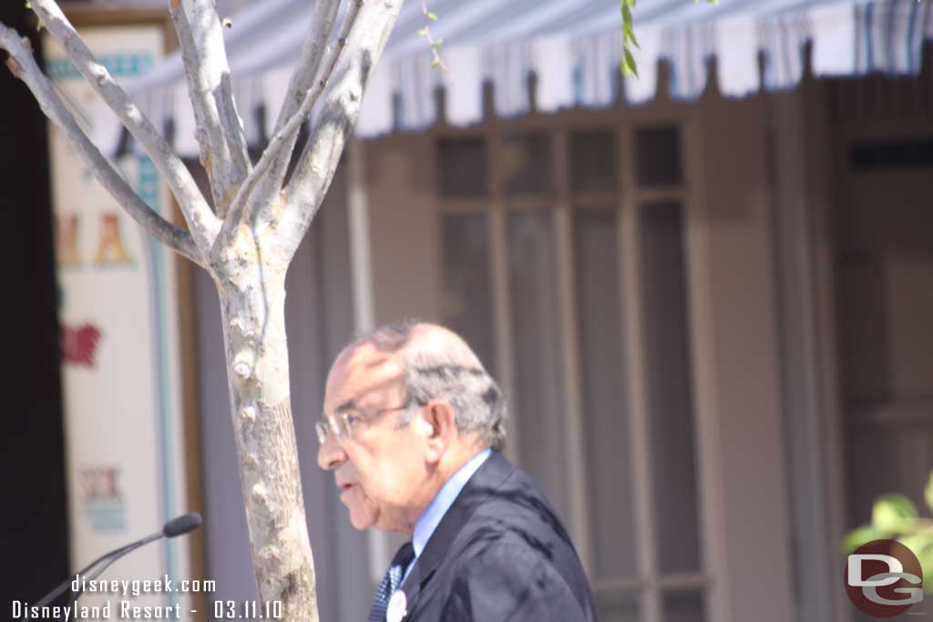 Followed by retired Imagineer Marty Sklar 