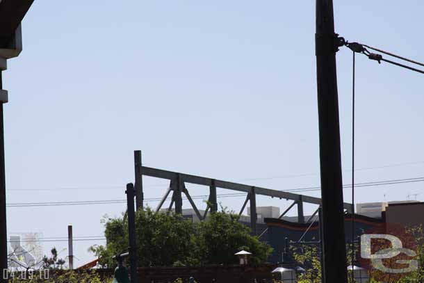 Not much visible progress on the steelwork for the rocks of Cars Land.