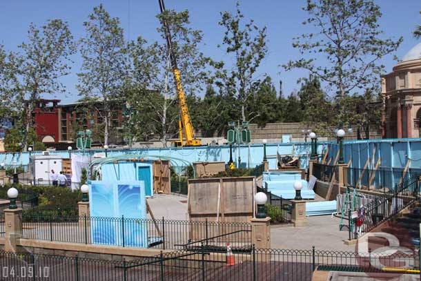 Some other walls stacked on the side, guessing those were from the concrete work that was going on to the right or the Zephyr work on the left.