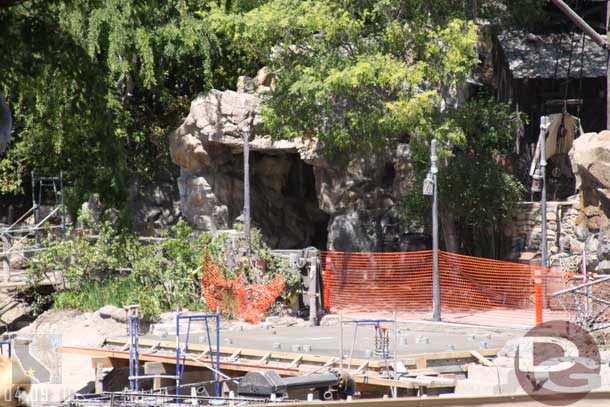 Concrete has been poured for the new raft dock on the island.