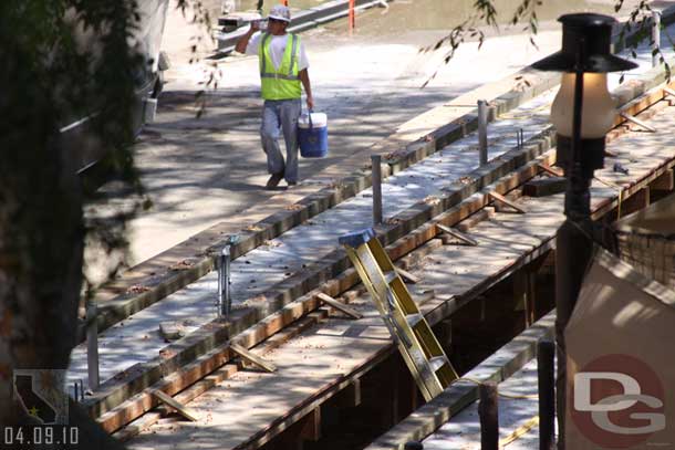 The canoe dock is taking shape