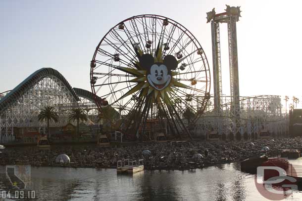 Back out to the Pier where they were prepping for the evenings testing