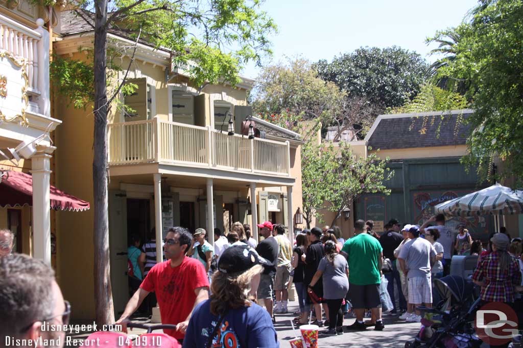 The line for the Stage Door Cafe stretched back to the seating area.