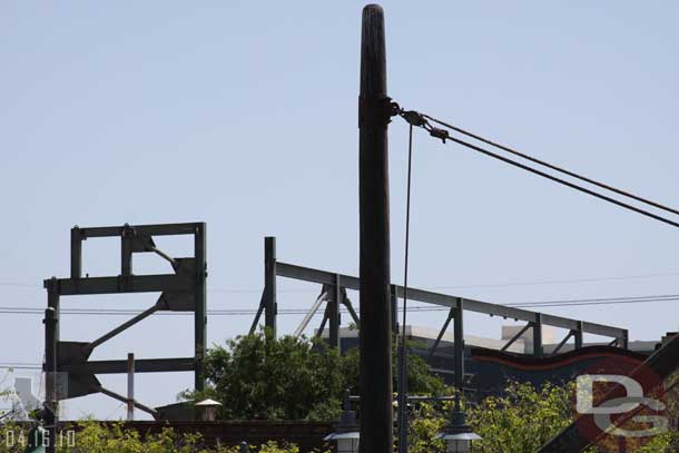 Heading toward the Pier noticed more steel work for Cars Land is going up.