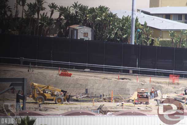 Back to Cars Land, looks like some footers taking shape on the far right side of the site.