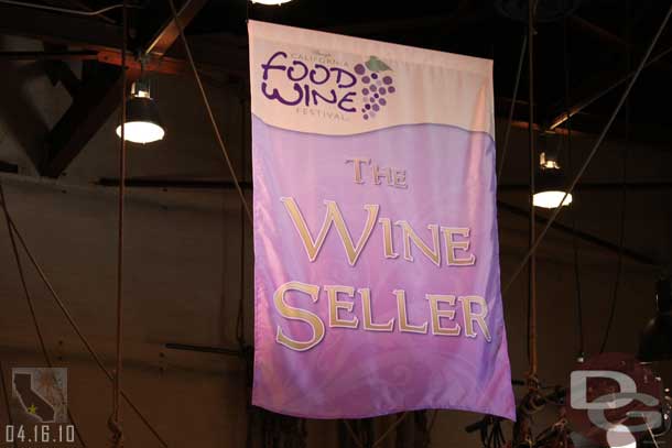 I noticed the name of the gift shop this time around, the Wine Seller..